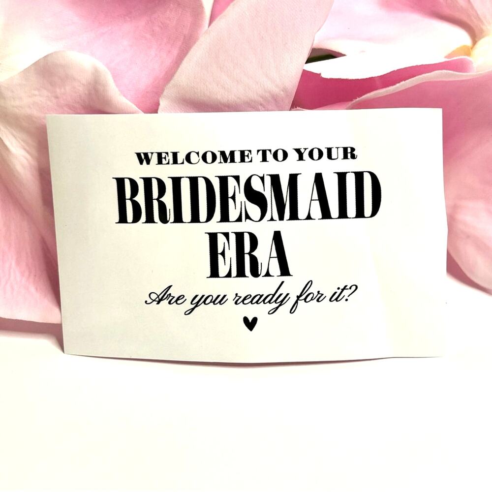 Set of 4 Welcome to Your Bridesmaid Era Mini Champagne Bottle Stickers - Picture 2 of 5